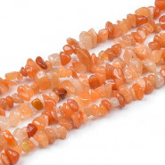 Chips stone beads ± 5x8mm Red Aventurine - Coral orange red